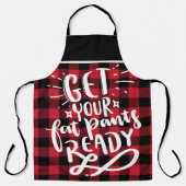 Fette Pants Fertig Red Tartan Funny Schürze (Vorderseite)