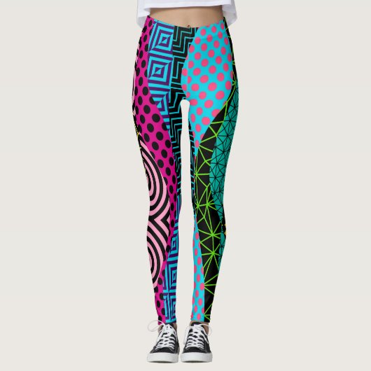 Fette Pattern Pop Fashion Leggings (Vorderseite)