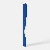 Fette personalisierte Initiale, blau und grün gest iPhone Hülle (Rechte Seite)