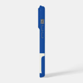 Fette personalisierte Initiale, blau und grün gest iPhone Hülle (Linke Seite)