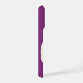 Fette personalisierte Initiale, lila und rosa Stre iPhone Hülle (Rechte Seite)