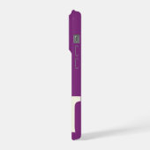 Fette personalisierte Initiale, lila und rosa Stre iPhone Hülle (Linke Seite)
