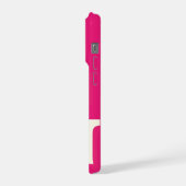 Fette personalisierte Initiale, rosa und orange St iPhone Hülle (Linke Seite)