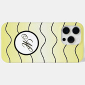 Fette persönliche Initiale auf mildem Buttergelb Case-Mate iPhone Hülle (Rückseite (Horizontal))