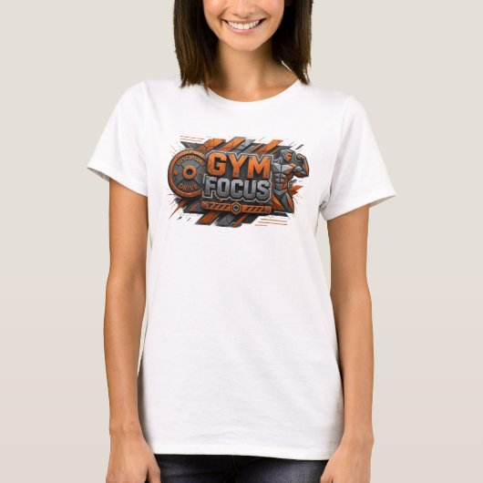Fette Pinke GYM FOCUS Statement T-Shirt (Vorderseite)