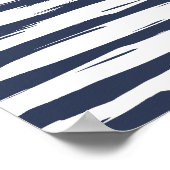 Fette Pinselstrich-Streifen Poster (Ecke)