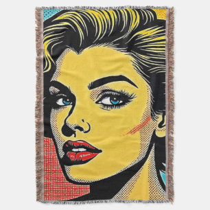 Fette Pop-Art-Frau definiert Decke