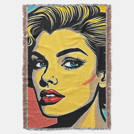 Fette Pop-Art-Frau definiert Decke (Vorderseite Vertikal)