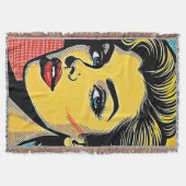 Fette Pop-Art-Frau definiert Decke (Vorderseite)