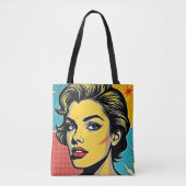 Fette Pop-Art-Frau definiert Tasche (Vorderseite)