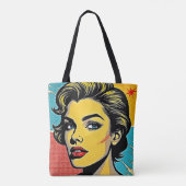 Fette Pop-Art-Frau definiert Tasche (Rückseite)