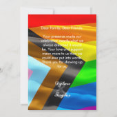 Fette Pride-Flag-Typografie-Foto-Dankeskarten Dankeskarte (Rückseite)