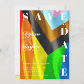 Fette Pride-Flag-Typografie LGBTQ Terminankündigun (Vorderseite)