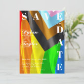 Fette Pride-Flag-Typografie LGBTQ Terminankündigun (Stehend Vorderseite)