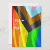 Fette Pride-Flag-Typografie LGBTQ Terminankündigun (Rückseite)