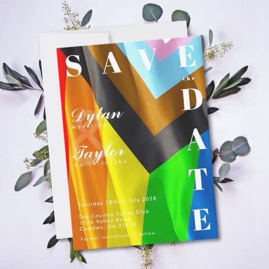 Fette Pride-Flag-Typografie LGBTQ Terminankündigun