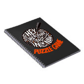 Fette Puzzle-Zitat-Typografie-Kunst Notizblock (Rechte Seite)