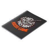 Fette Puzzle-Zitat-Typografie-Kunst Notizblock (Linke Seite)