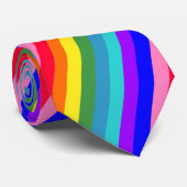 Fette Rainbow Stripes-Krawatte Krawatte (Gerollt)