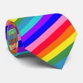Fette Rainbow Stripes-Krawatte Krawatte (Gerollt)