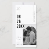 Fette redaktionelle Hochzeit Save The Date Foto  (Vorderseite)