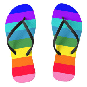 Fette Regenbogenstreifen Badesandalen