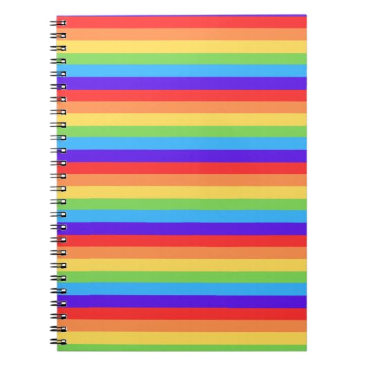 Fette Regenbogenstreifen Notizblock (Vorderseite)