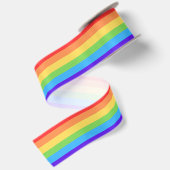 Fette Regenbogenstreifen Satinband (Rückseite)