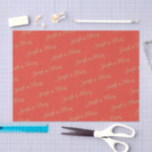 Fette, reiche, mohnrote und sanfte Salbei-Script-H Seidenpapier (Handwerk)