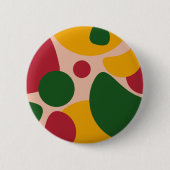 Fette Retro-Abstrakt-Formen-Muster Button (Vorderseite)