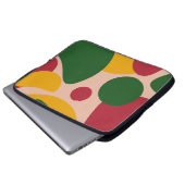 Fette Retro-Abstrakt-Formen-Muster Laptopschutzhülle (Vorne Knopf)