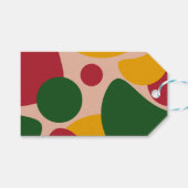 Fette Retro-Abstrakte-Formen-Muster Geschenkanhänger (Vorderseite (Horizontal))