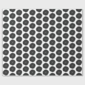 Fette Retro Blume Muster in Schwarz und Weiß Geschenkpapier (Flach)