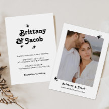 Fette Retro-Chic-Hochzeitseinladung