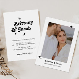 Fette Retro-Chic-Hochzeitseinladung Einladung