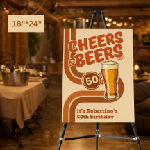 Fette Retro-Linie Prost & Bier 50. Geburtstag