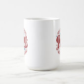 Fette Retro-Papy-Kreis-Typografie Kaffeetasse (Mittel)