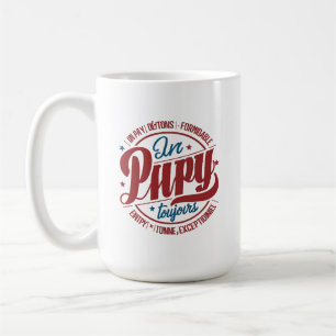 Fette Retro-Papy-Kreis-Typografie Kaffeetasse