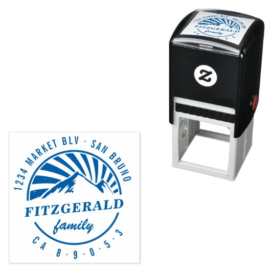 Fette Retro-Rücksendeadresse Permastempel (Beispiel)