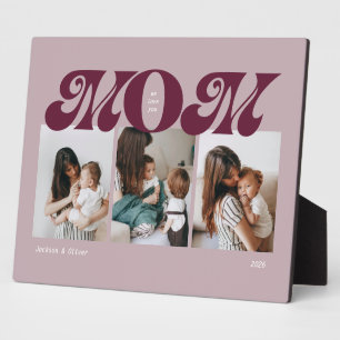 Fette Retro-Typografie-Mutter-3-Foto-Collage Fotoplatte