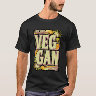 Fette Retro-Veganer-Lebensstil-Aussage T-Shirt