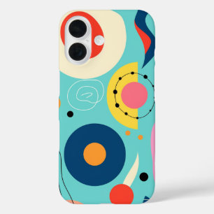 Fette Retro-Vintage-Handyhülle Farbreich und Haltb iPhone 16 Hülle