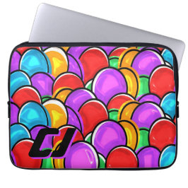 Fette Retro-Wellen-Pop-Art-Technik-Organizer mit i Laptopschutzhülle