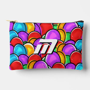 Fette Retro-Wellige Pop-Art-Individuelle Monogramm Zubehörtasche