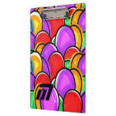 Fette Retro-Wellige Pop-Art-Personalisierte-Initia Klemmbrett (Links)