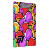 Fette Retro-Wellige Pop-Art-Personalisierte-Initia Klemmbrett (Rechts)