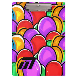 Fette Retro-Wellige Pop-Art-Personalisierte-Initia Klemmbrett