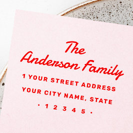 Fette Retrotypografie-Rücksendeadresse Gummistempel