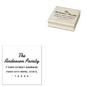 Fette Retrotypografie-Rücksendeadresse Gummistempel (Stempel)