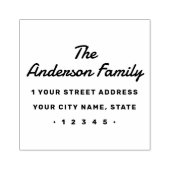 Fette Retrotypografie-Rücksendeadresse Gummistempel (Prägung)